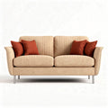 Fabric upholstered two-seater sofa for living room - 150 x 80 x 85cm