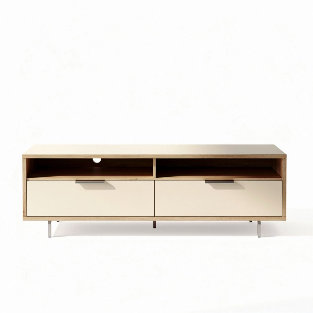 Minimalist storage cabinet with open shelves - 120 x 40 x 45cm, MDF