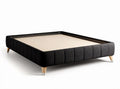 Upholstered bed frame with wooden legs - 200 x 160 x 30cm