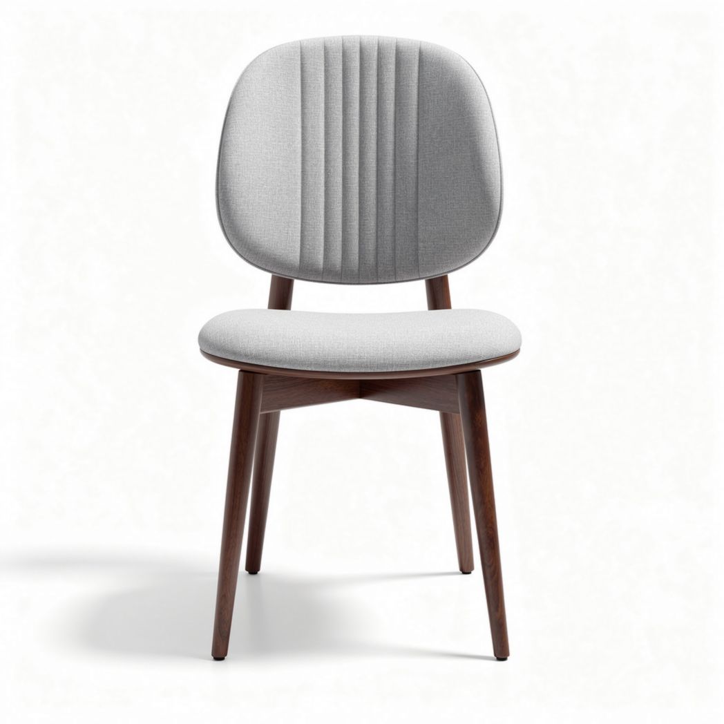 Soft fabric dining chair with solid wood legs - 45 x 40 x 80cm