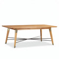 Wooden coffee table with metal legs - 120 x 60 x 45cm
